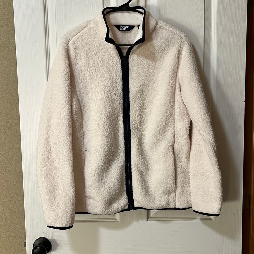 Lands End Sherpa zip up jacket